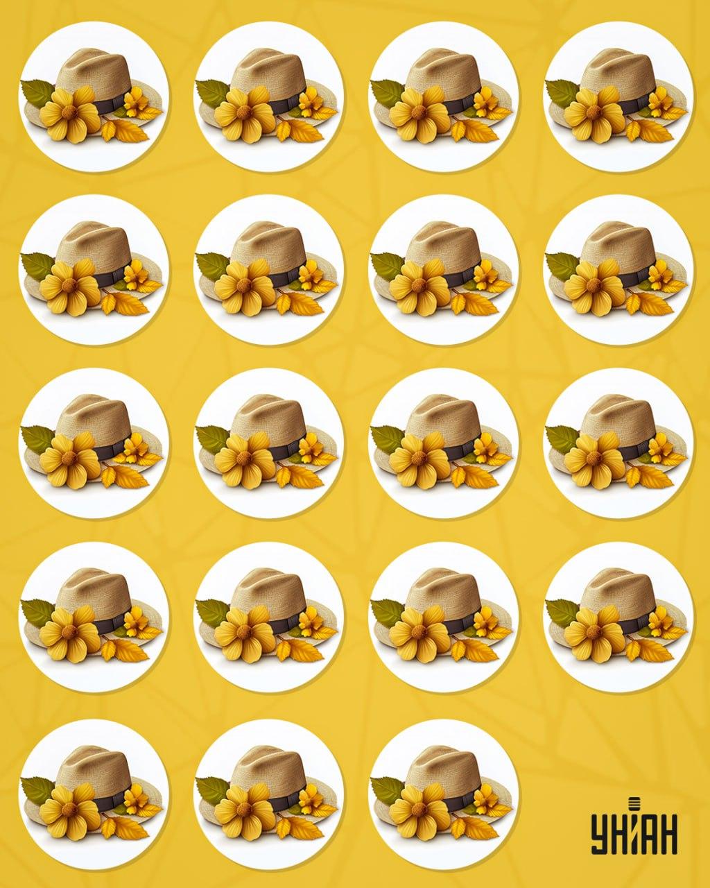 Dobbiamo trovare uno strano cappello in mezzo a un mucchio di altri / collage Moje